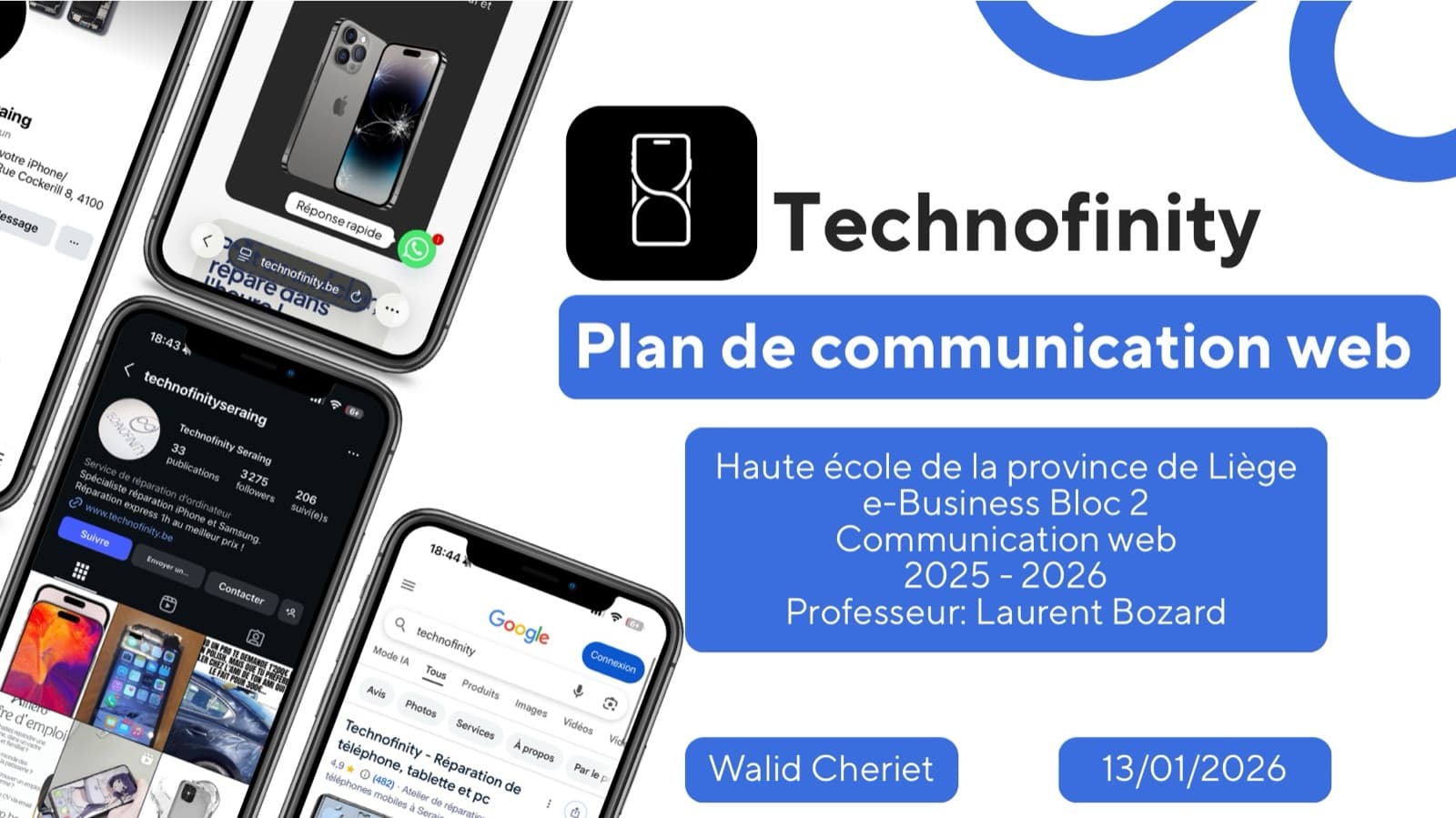 Plan de communication digitale · Technofinity — aperçu